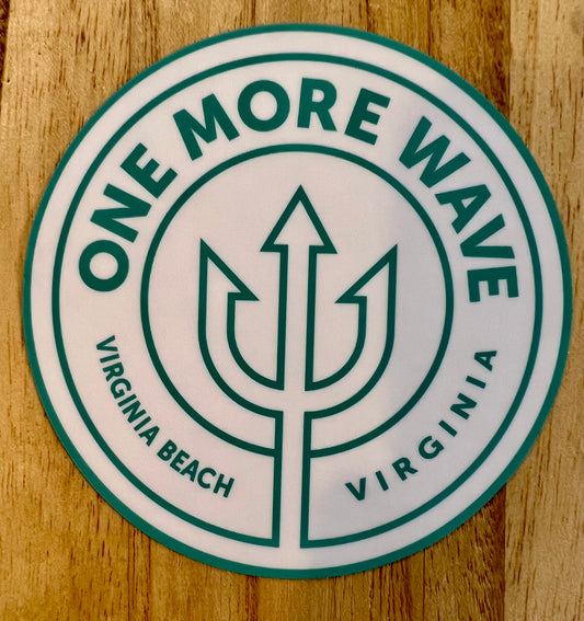 Virginia Beach 1MW 4" white/teal sticker